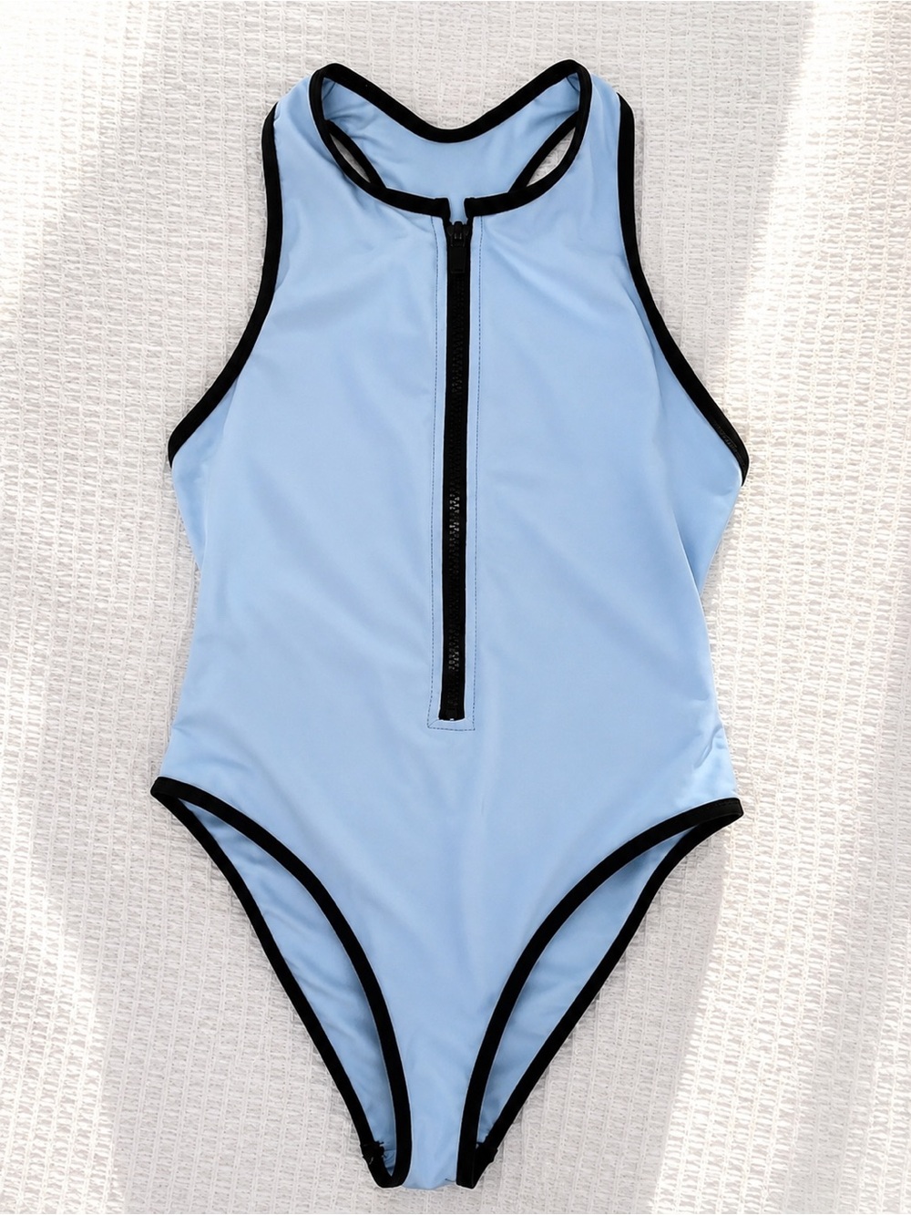 Forever 21 Light Blue One-Piece Swimsuit
